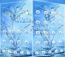 Fleur eau Thème eau bleue capture d'écran 2