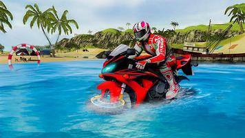 Water Surfer Moto Bike Race Affiche