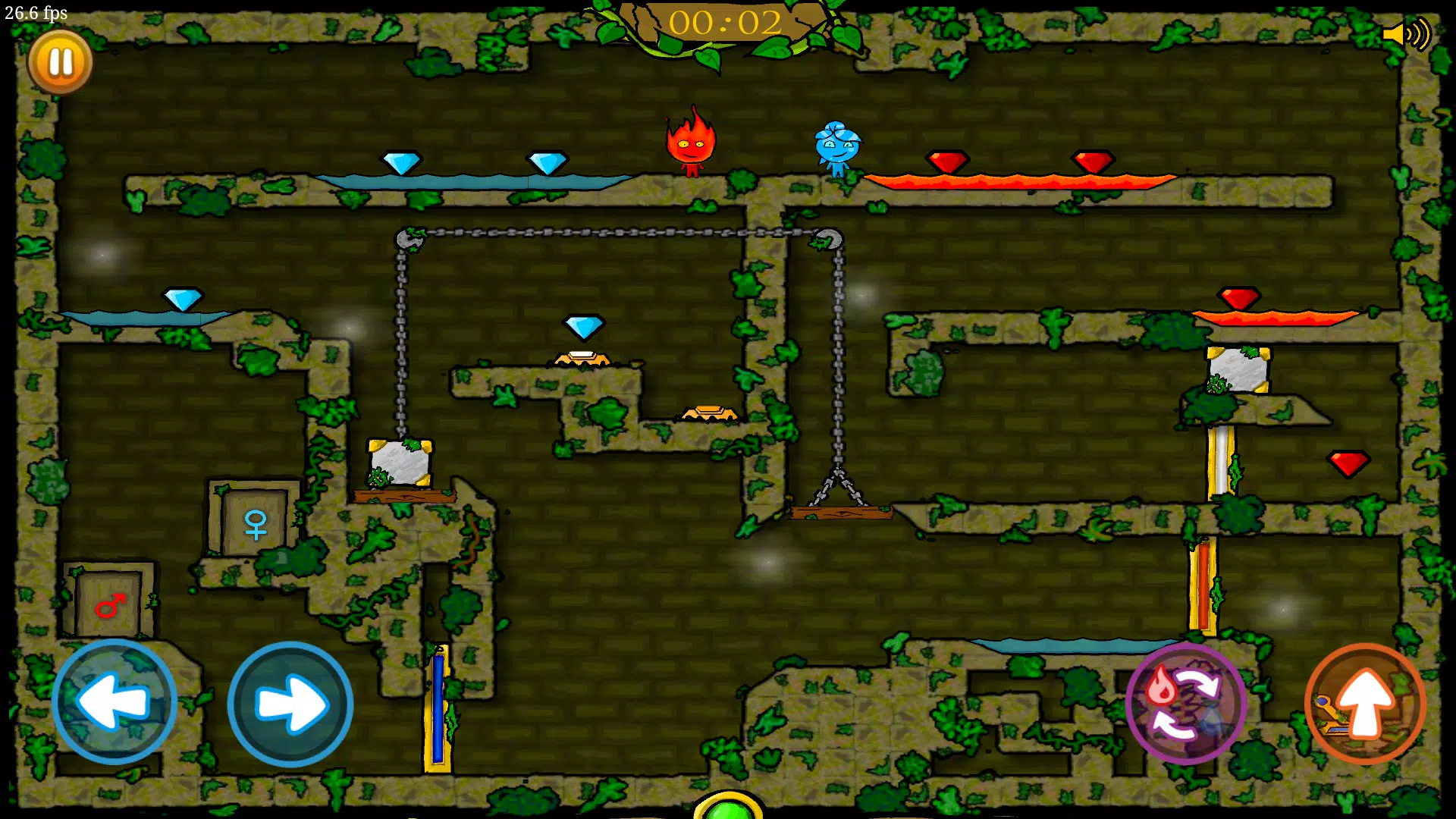 Play Fireboy and Watergirl: The Forest Temple online on GamesGames