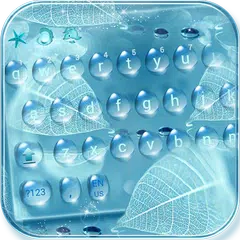 Blauer Wasser tropfen Tastatur Thema Regen tropfen APK Herunterladen