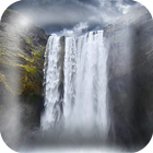 Wasserfall Live-Hintergrund Zeichen