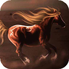 ikon Horse in s Desert a live