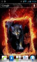 Wolf in Fiery Frame a live Affiche
