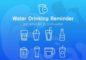 Water Drinking Reminder - Daily Water Intake Affiche