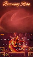 Burning Rose Keyboard Theme capture d'écran 1