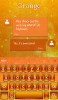Orange Animated Keyboard ảnh chụp màn hình 2