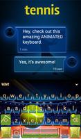 Tennis Animated Keyboard ảnh chụp màn hình 2