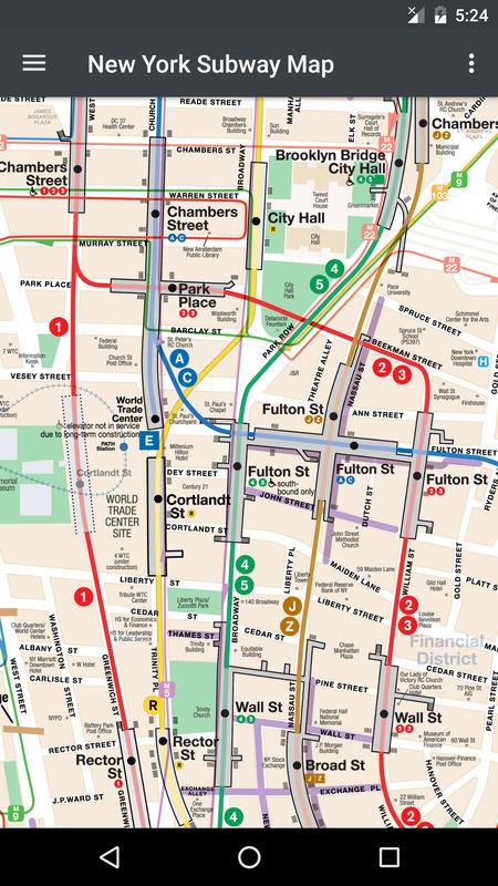new york subway map android