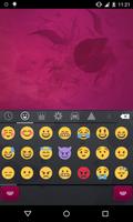 Emoji Keyboard+ Red Love Theme capture d'écran 2