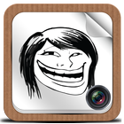 Troll Face Photo Sticker Pro icône