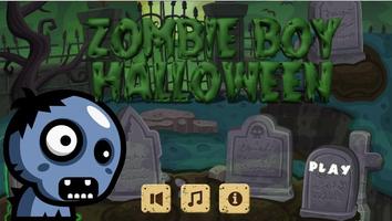 Zombie Boy Halloween Cartaz