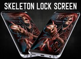 Skeleton Lock Screen Affiche