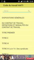 Code du travail de Haïti Affiche