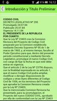 Código Civil Perú تصوير الشاشة 1
