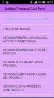 Código Procesal Civil Perú Affiche