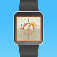 Travel Watch Face for Wear imagem de tela 2