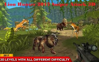 Lion Hunter 2017 Sniper Attack 3D تصوير الشاشة 2
