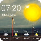 Weather Clock Widget - wind