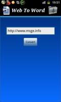 Web page To Word Converter پوسٹر