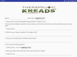 Therapeutic Kneads Intake Form Ekran Görüntüsü 1