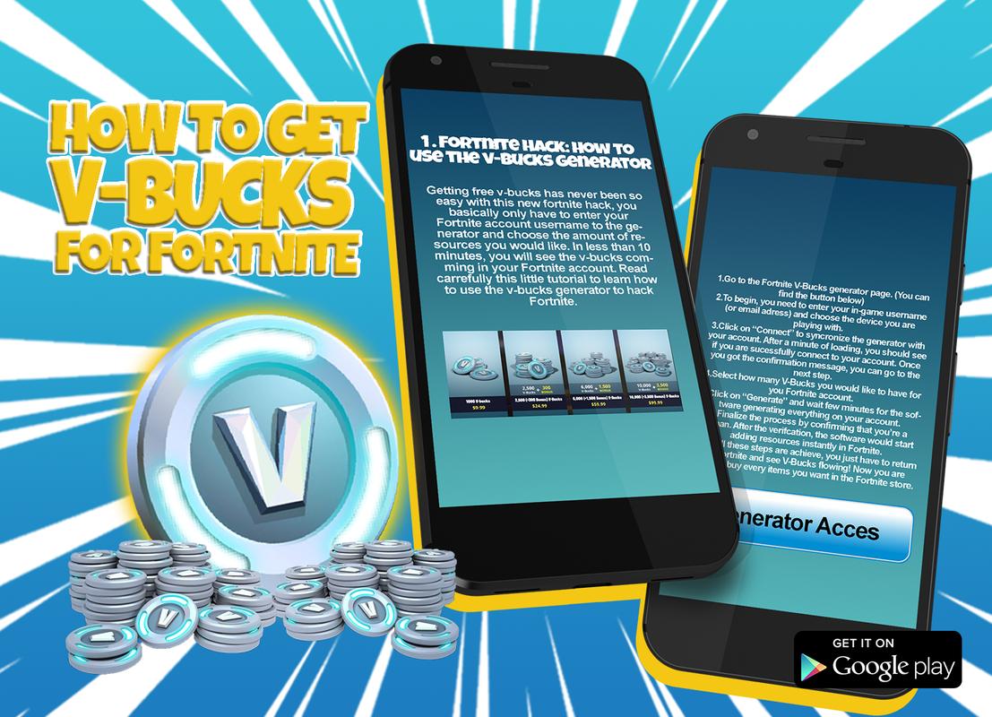 guide for v bucks for fortnite poster - fortnite hack phone