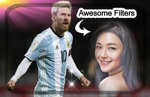 Football Team Photo Editor with Argentina Team capture d'écran 1