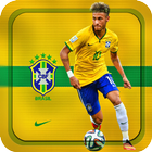 Football Game photo editor with Brazil Players icône