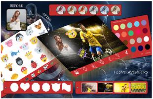 Football Game photo editor with Brazil Players poster