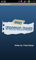 200 GRAMMAR RULES Affiche