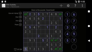 Web Sudoku تصوير الشاشة 1