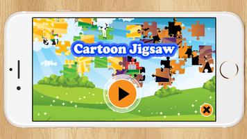 Kids Cartoon Puzzle Jigsaw Affiche