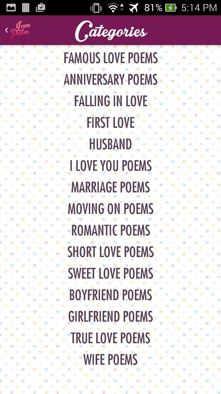 Love poems for him скриншот 2.