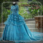 Diseño de vestido de novia icono
