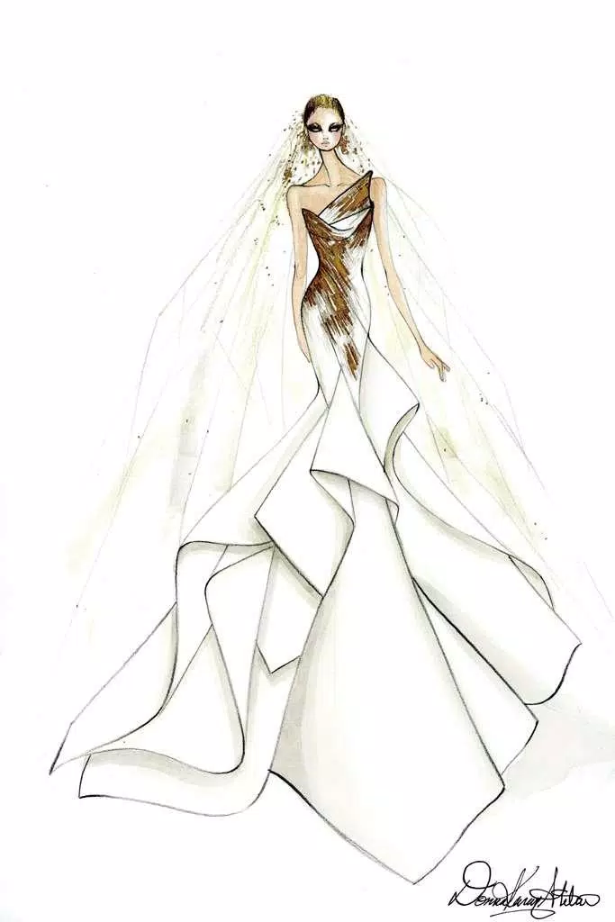Download do APK de Esboços de design de vestido de noiva para Android