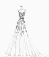 Wedding Gown Sketches Ideas Ekran Görüntüsü 2