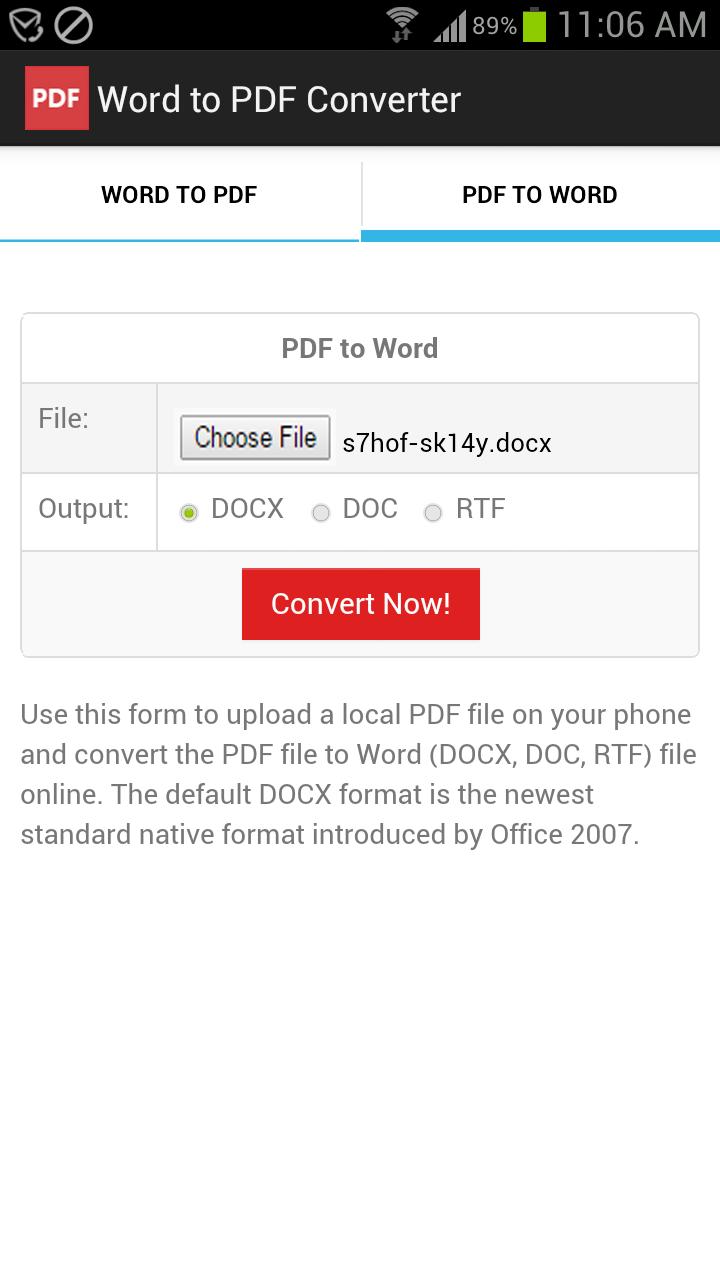 Pdf converter to word