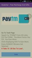 Snatcher- Free Paytm Cash poster