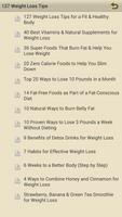 127 Weight Loss Tips capture d'écran 1