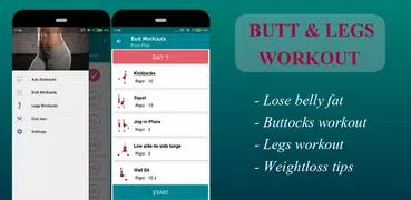 Buttocks & Legs, butt workouts, lose belly fat