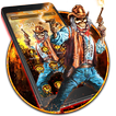Western Skull Hat Gun Theme