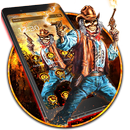 Western Skull Hat Gun Theme APK