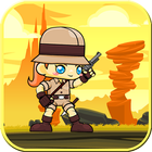 Western Girl Running Adventure أيقونة