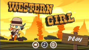 Western Girl Running Adventure الملصق