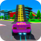 Superheroes lush Cars Waterfall Stunts أيقونة