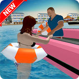Lifeguard Beach Rescue Duty:Coastguard Rescue team icon