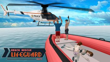 Lifeguard Beach Rescue Duty: Boat Rescue Team Affiche