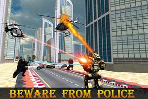 Police Robot Transform Rampage syot layar 2