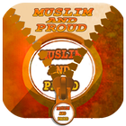 Muslim and proud zipper lock icon