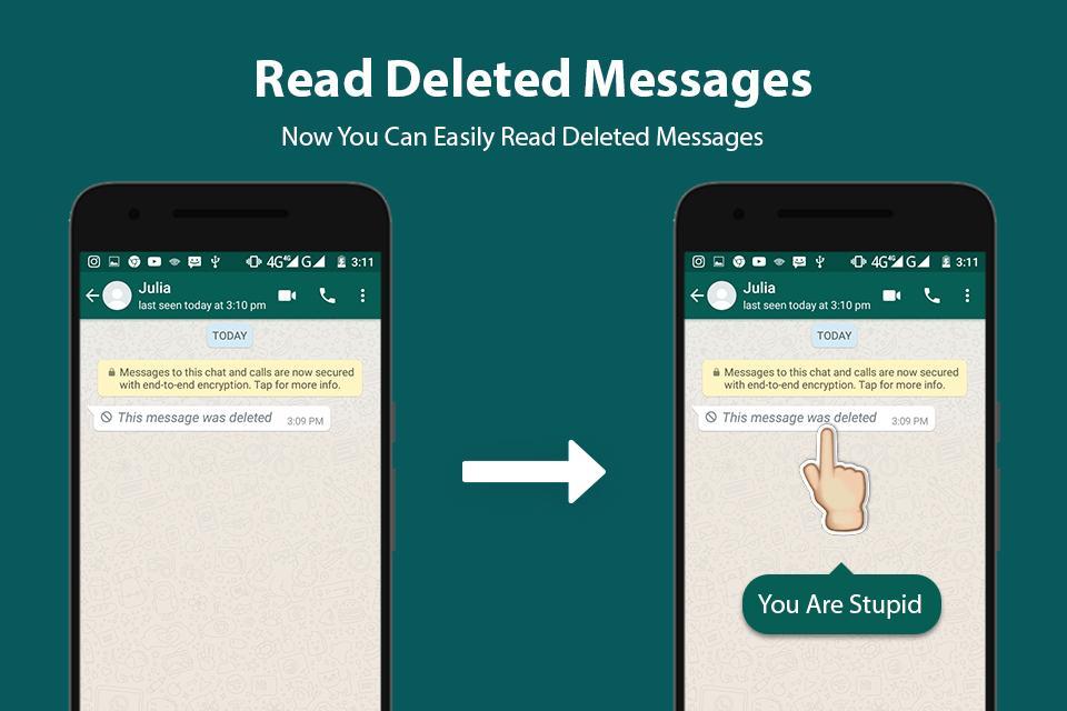 Whats Delete - Read Deleted Messages For WhatsApp ảnh chụp màn hình 1.