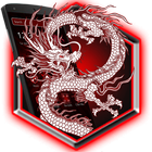 White Red Dragon Fire Theme icon